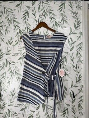 NWT HARLOW & ROSE Cotton Striped Top- L ***PRICE FIRM**